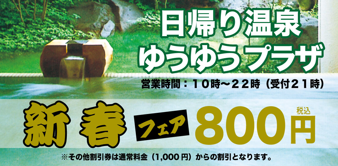 日帰り天然温泉 岩盤浴感謝価格 公式 横手駅前温泉ゆうゆうプラザ